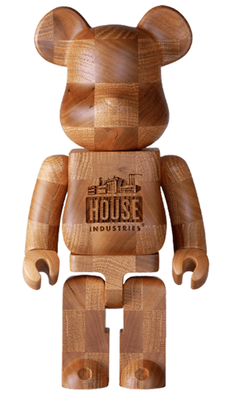 Bearbrick Karimoku House Industries Chess 400% Wood