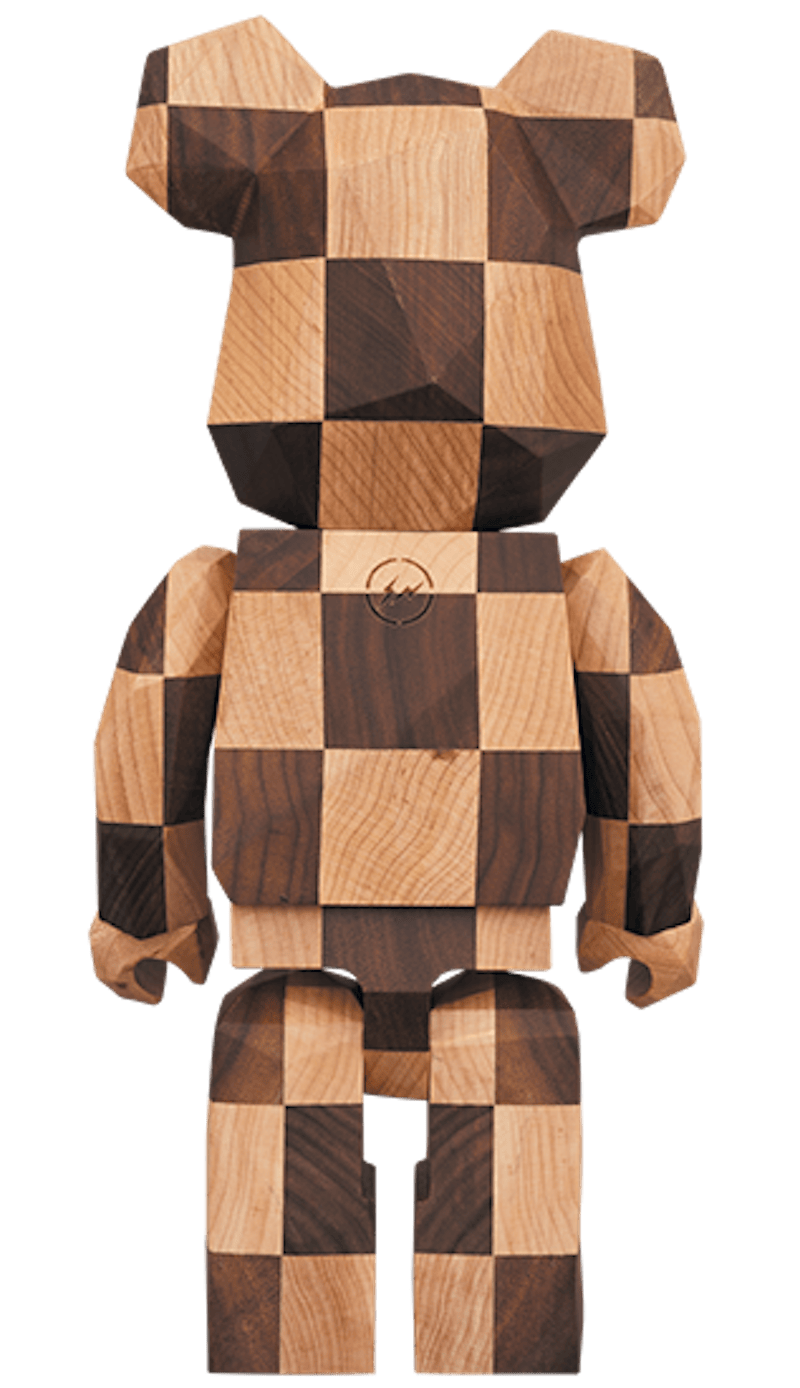 Bearbrick Karimoku Fragment 400% Polygon Chess 400% Wood