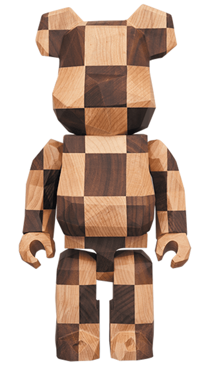 Bearbrick Karimoku Fragment 400% Polygon Chess 400% Wood