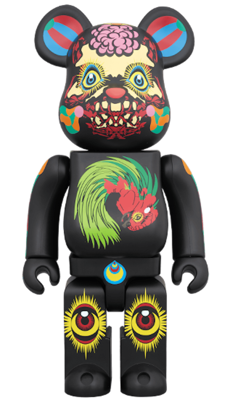 Bearbrick Keiichi Tanaami 100% & 400% Black