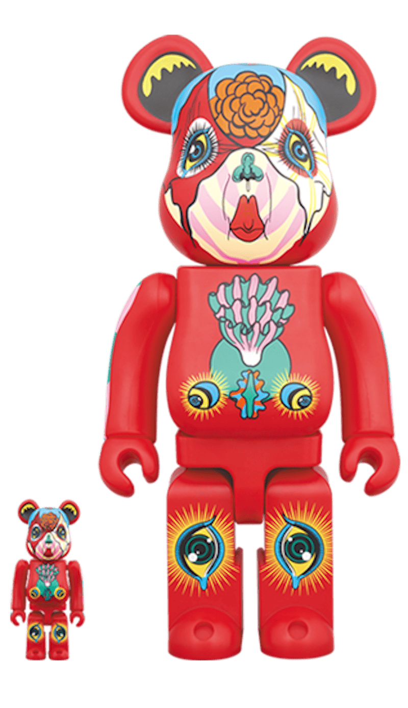 Bearbrick Keiichi Tanaami 100% & 400% Red