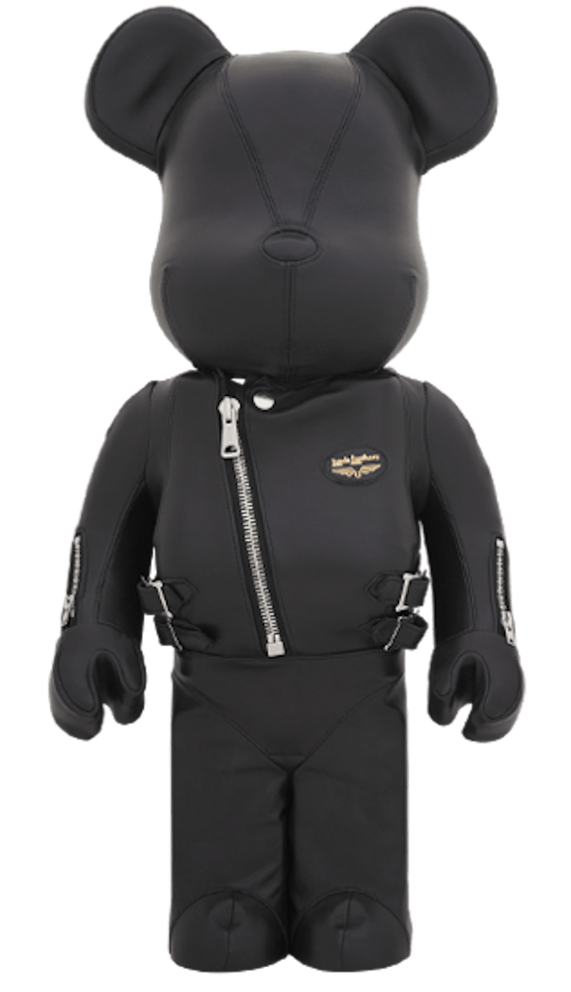 Bearbrick Lewis Leathers 1000% Black