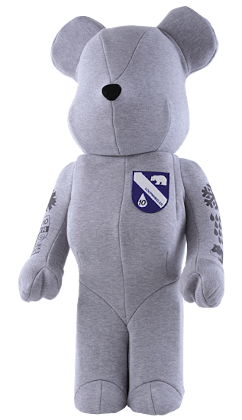 Bearbrick Loopwheeler 1000% Grey