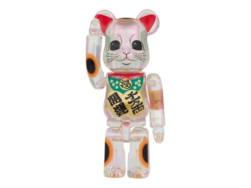 Bearbrick Lucky Cat Good Luck Ten Million Ryo Transparent Plating 100% & 400% Set