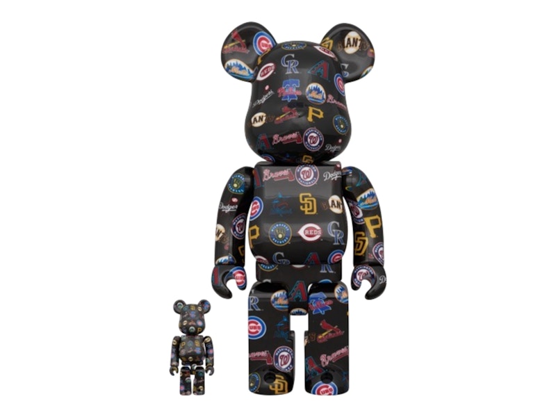 Bearbrick MLB National League 100% & 400% Set Black