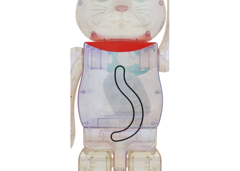 Bearbrick Maneki Neko 1000% Transparent Plating