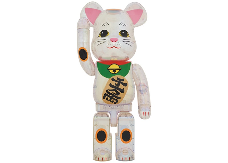 Bearbrick Maneki Neko 1000% Transparent Plating