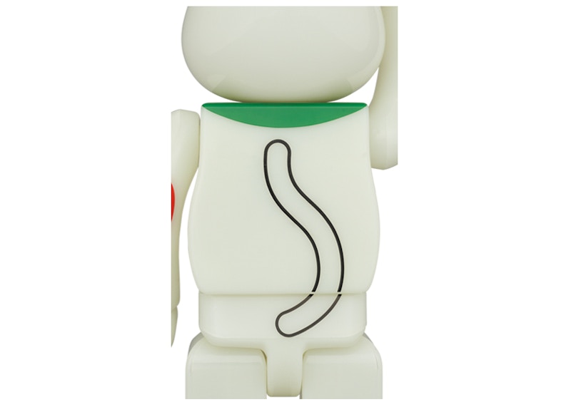 Bearbrick Maneki Neko Fukuiri Phosphorescent Glow 400%