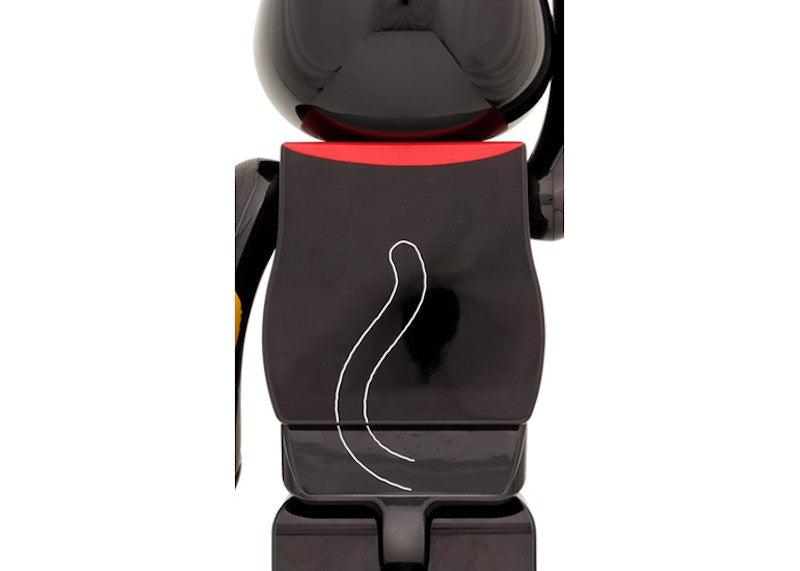 Bearbrick Maneki Neko Gold Luck 1000% Black Plated