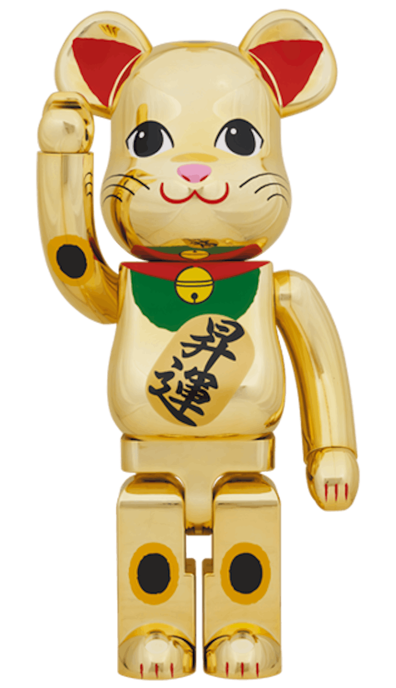 Bearbrick Maneki Neko Gold Plated Ascension 1000%