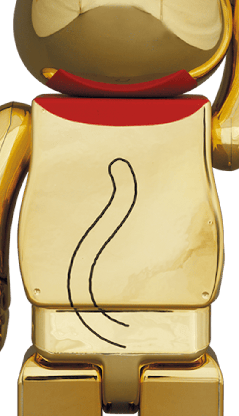 Bearbrick Maneki Neko Noboru 2 400% Gold Plated