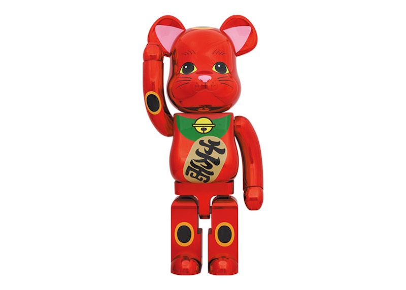 Bearbrick Maneki Neko Plum Gold Plated 1000%