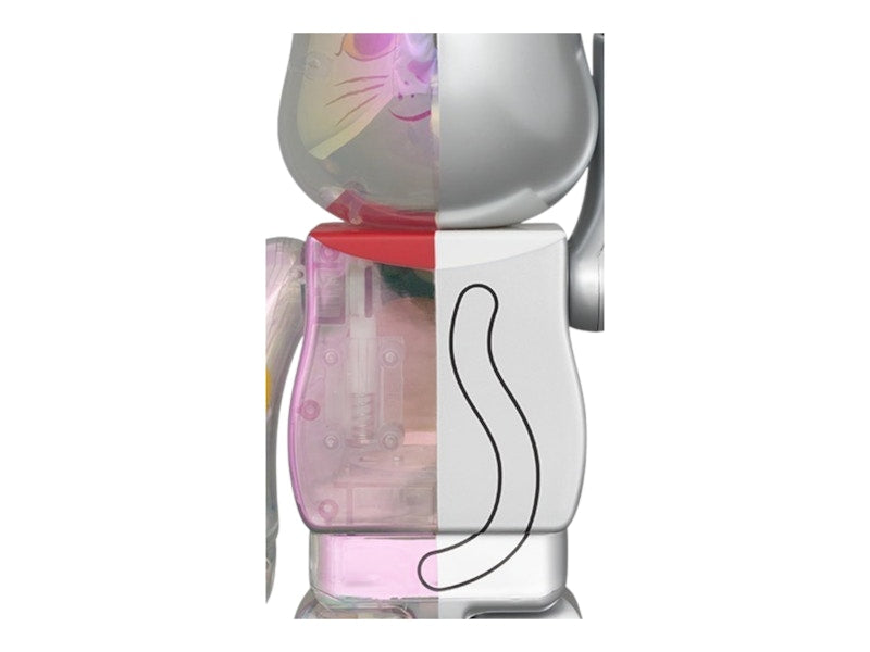Bearbrick Medicom Maneki Neko Clear Plated x Silver Paint Ten Man Ryo 100% & 400% Set