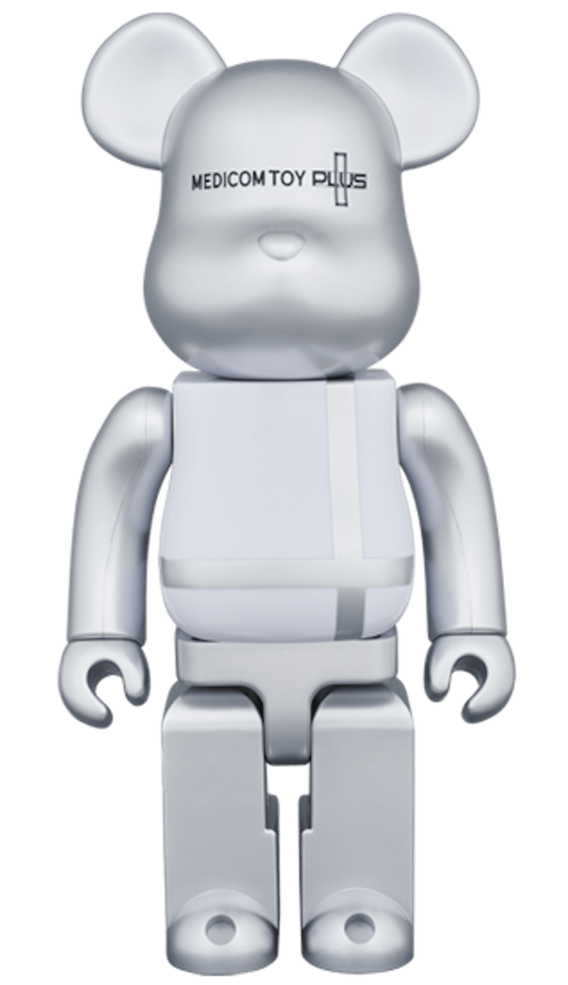 Bearbrick Medicom Toy Plus 400% Silver