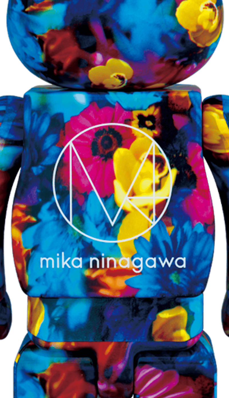 Bearbrick Mika Ninagawa Anemone 100% & 400% Set Blue