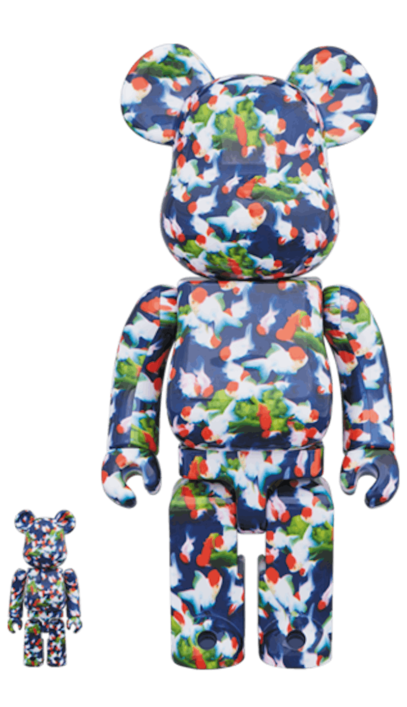 Bearbrick Mika Ninagawa Goldfish 100% & 400% Set Blue
