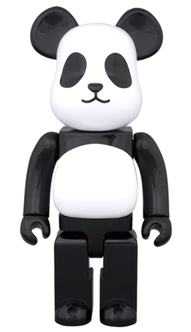 Bearbrick Milk Panda Boy & Girl 400% Black/White