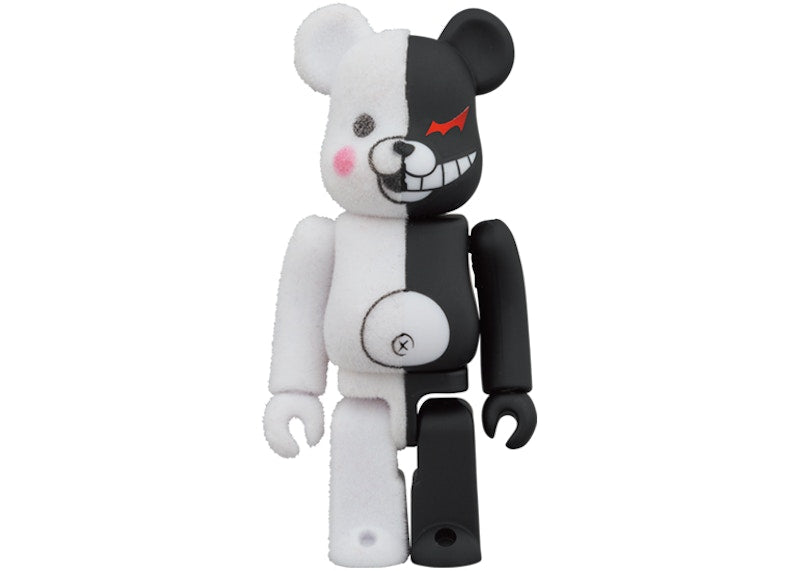 Bearbrick Monokuma Rubber Coat & Flocky Ver. 100% & 400% Set