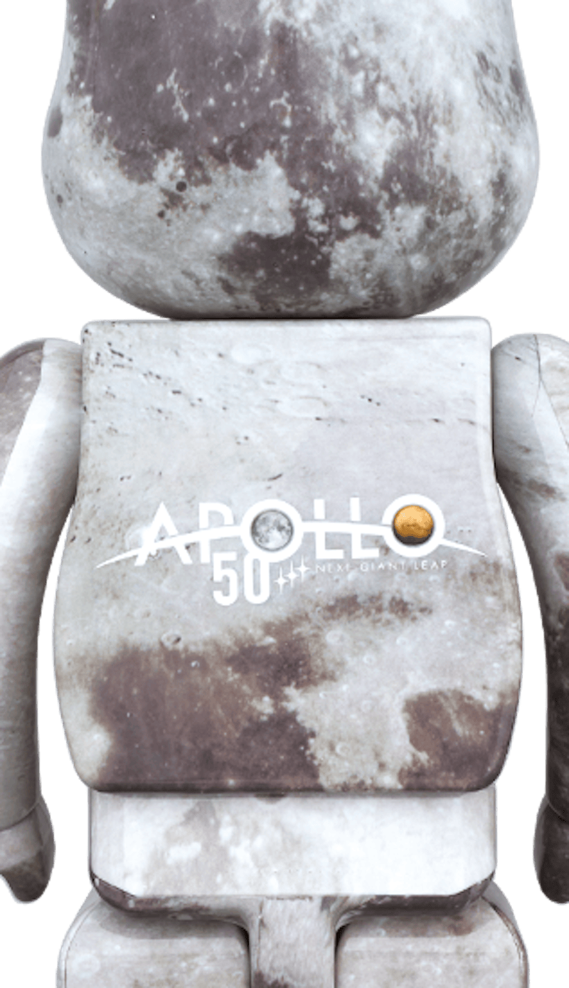 Bearbrick Moon 1000% Grey
