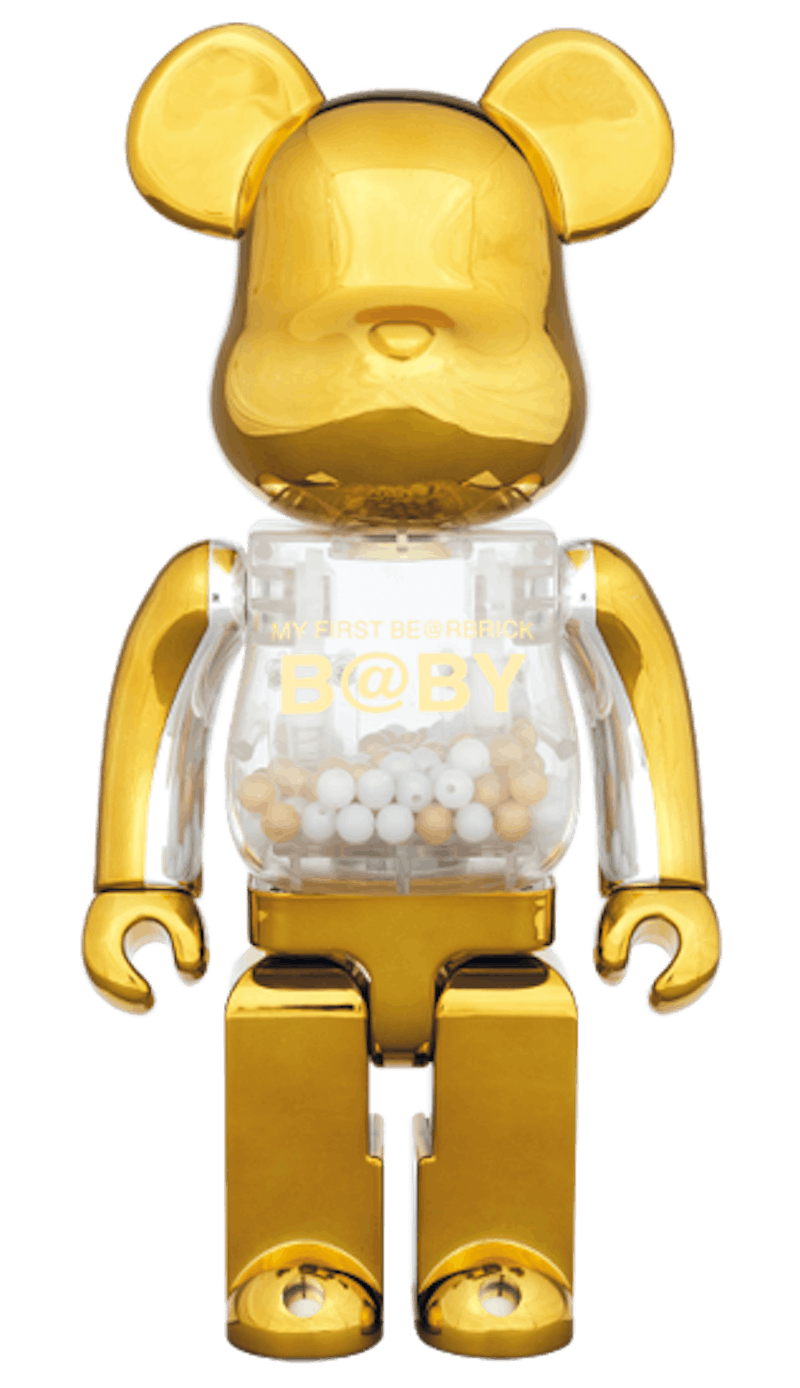 Bearbrick My First Baby 400% Gold/Silver