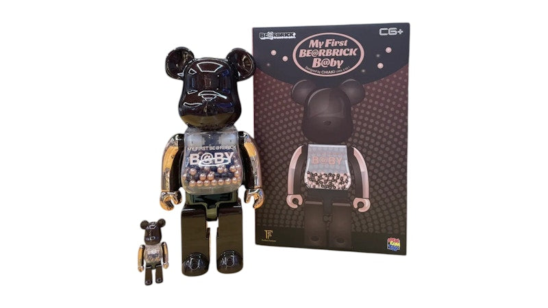 Bearbrick My First Baby Gold Pink & Chocolate Ver. (Thailand Exclusive) 100% & 400% Set