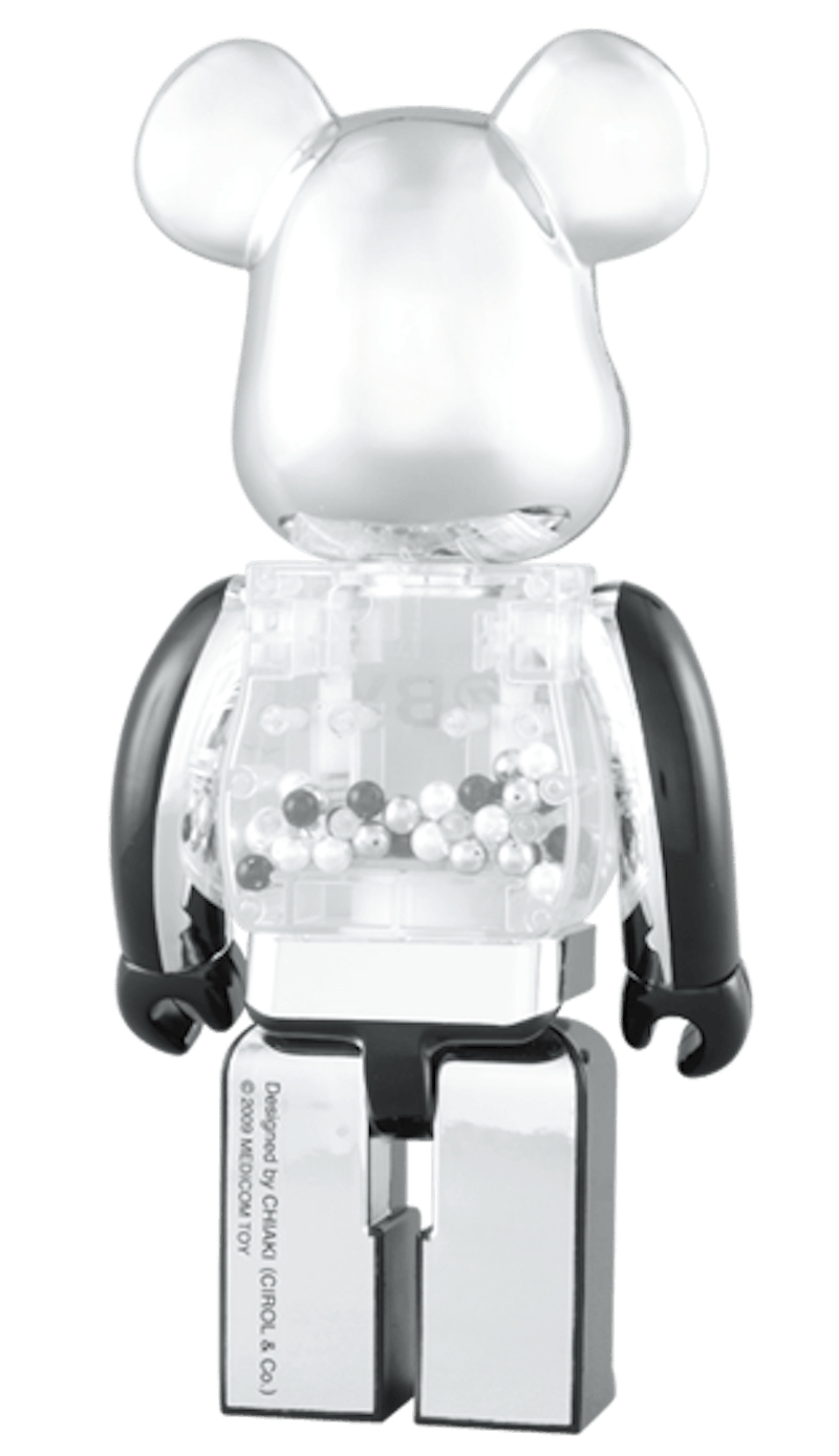Bearbrick My First Bearbrick Baby (Black and Silver Version) 400% Black
