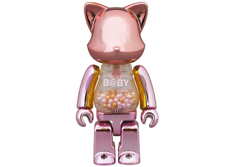 Bearbrick My First Nyabrick Baby 100% & 400% Set Pink Gold