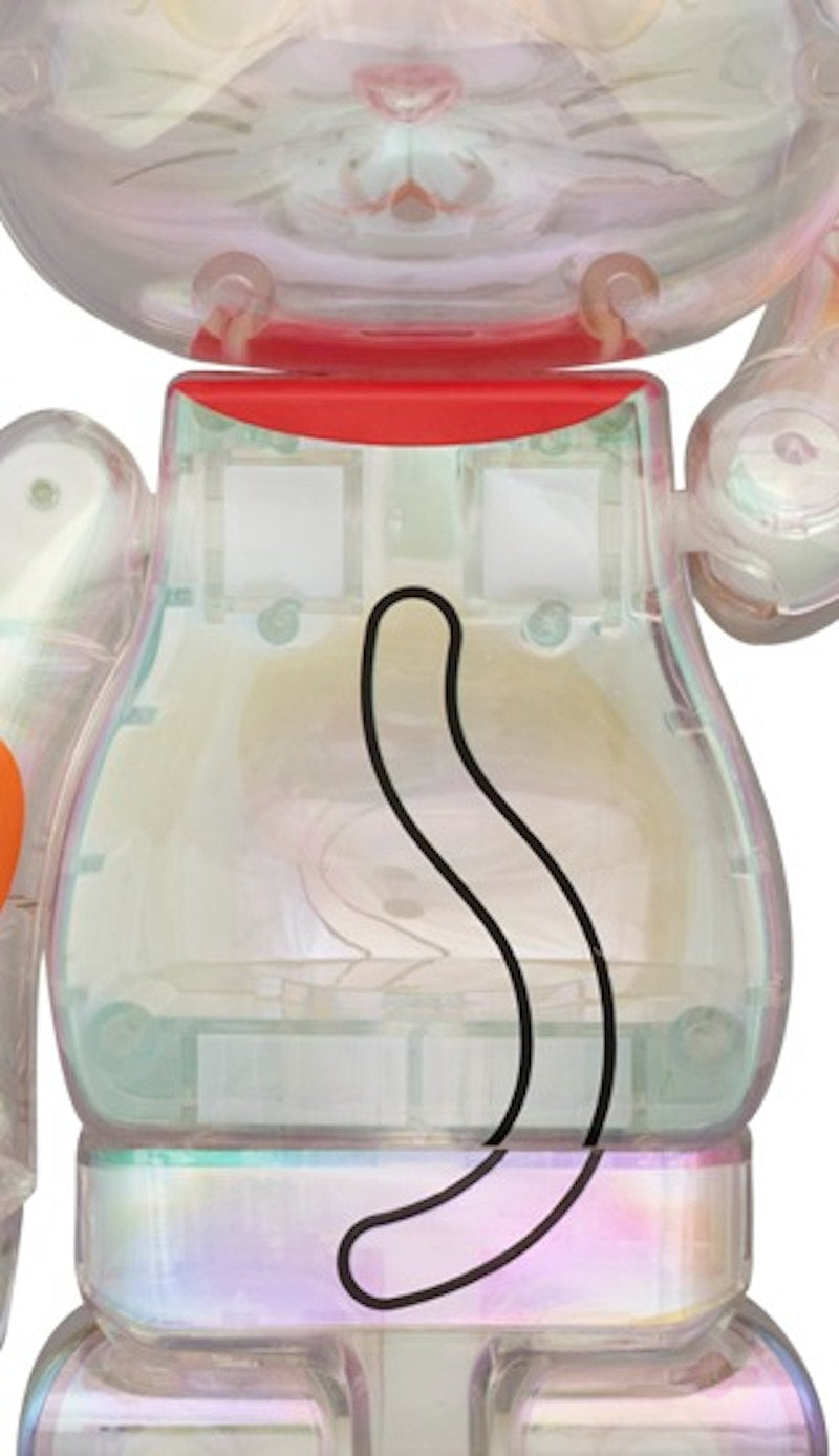 Bearbrick NY@BRICK Maneki Neko Ten Man Ryo 100% & 400% Set Transparent