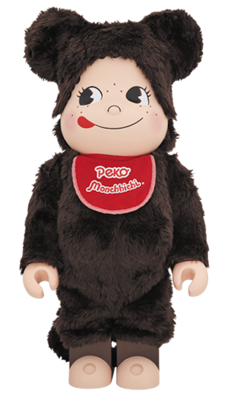 Bearbrick Peko Monchhichi Pekochhichi 1000% Brown