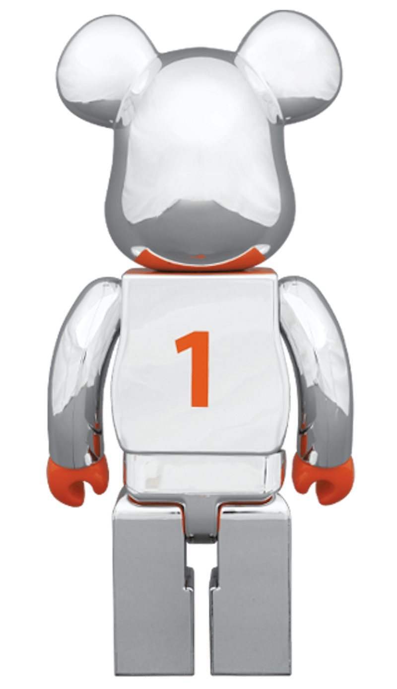 Bearbrick Porter Silver Plating 400% Silver