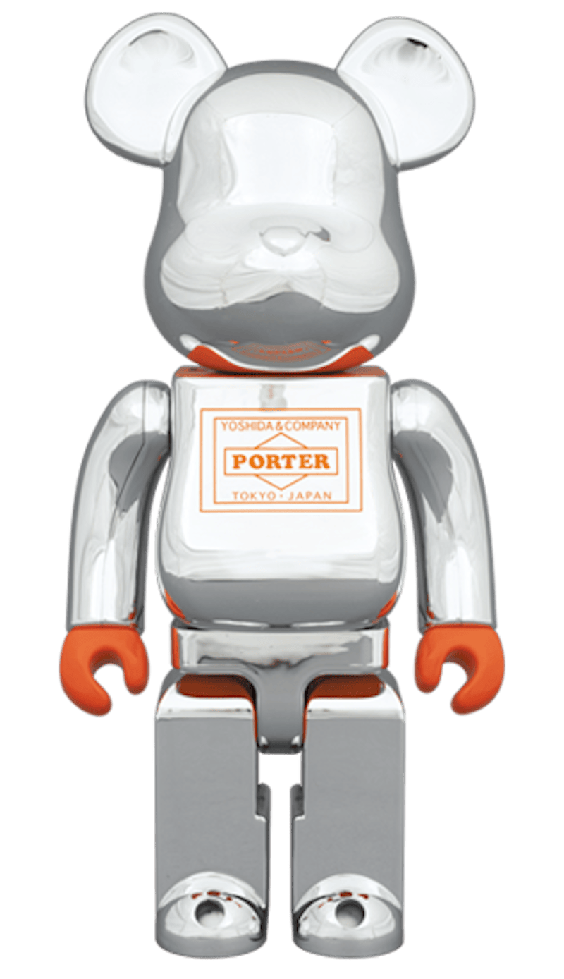 Bearbrick Porter Silver Plating 400% Silver