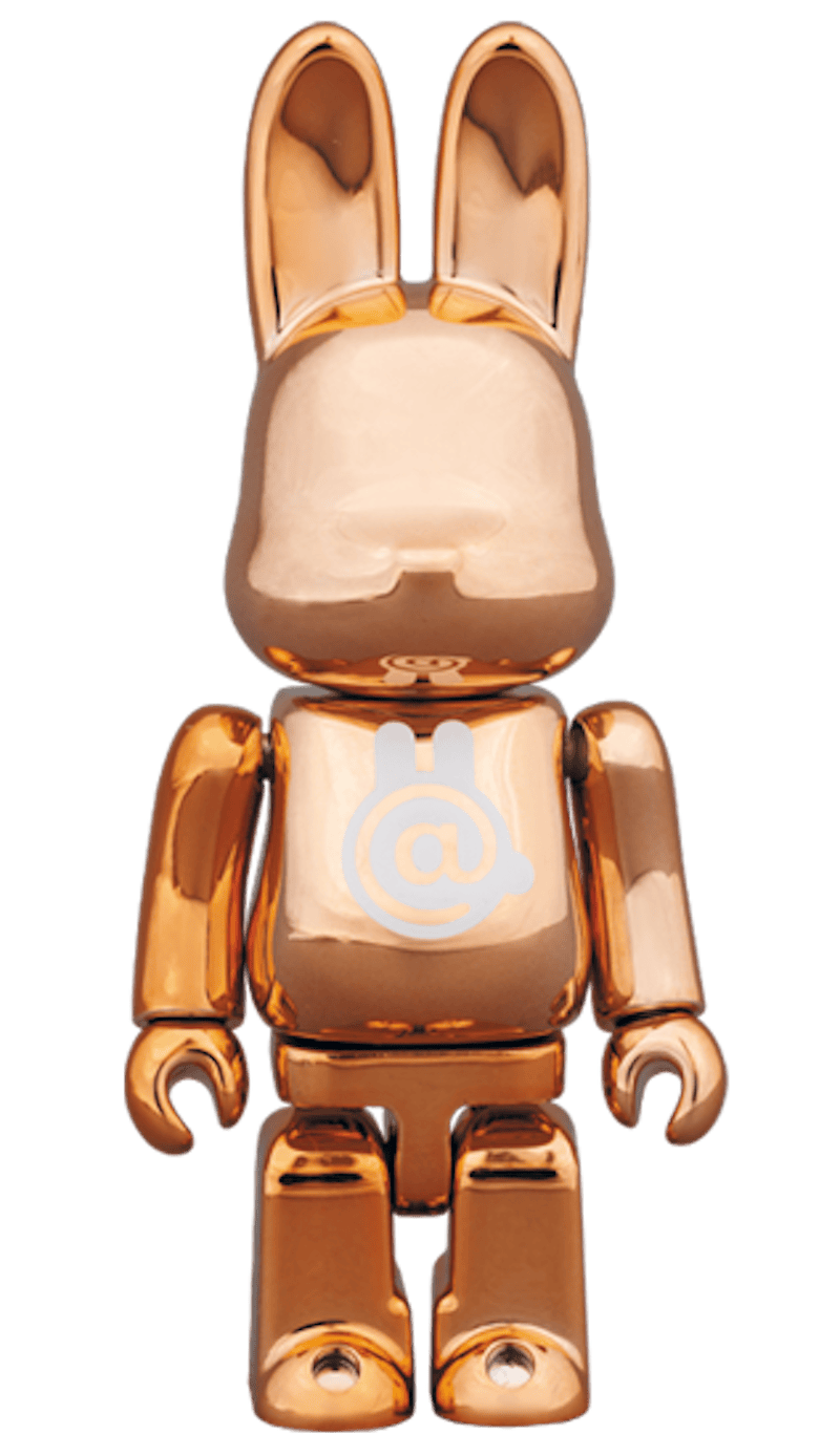 Bearbrick Rabbrick CHROME 100% COPPER