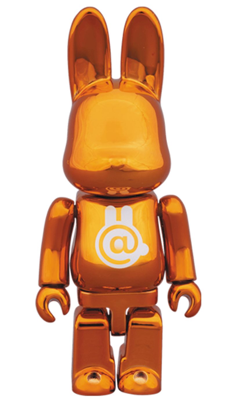 Bearbrick Rabbrick CHROME 100% ORANGE