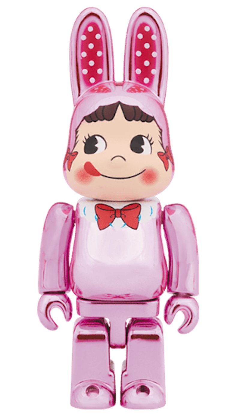 Bearbrick Rabbrick Costume Peko-Chan 100% & 400% Set Pink Plated