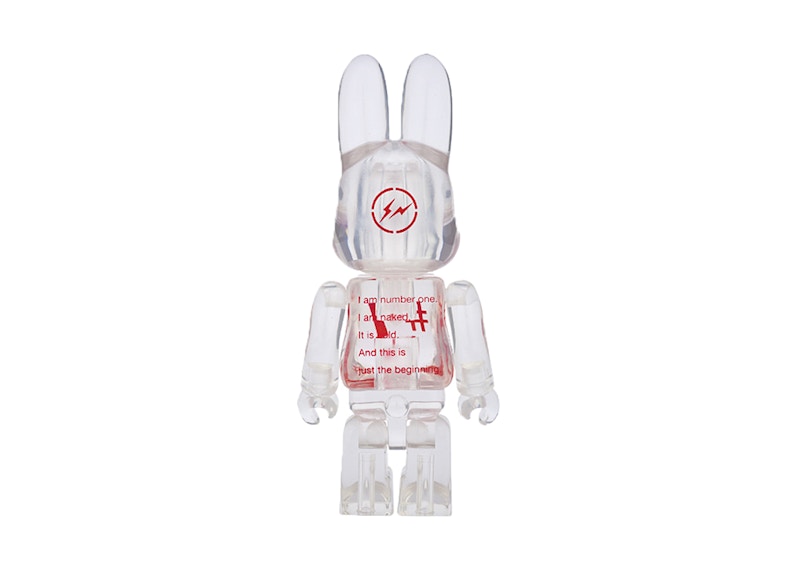 Bearbrick Rabbrick Fragment Clear 100% Red