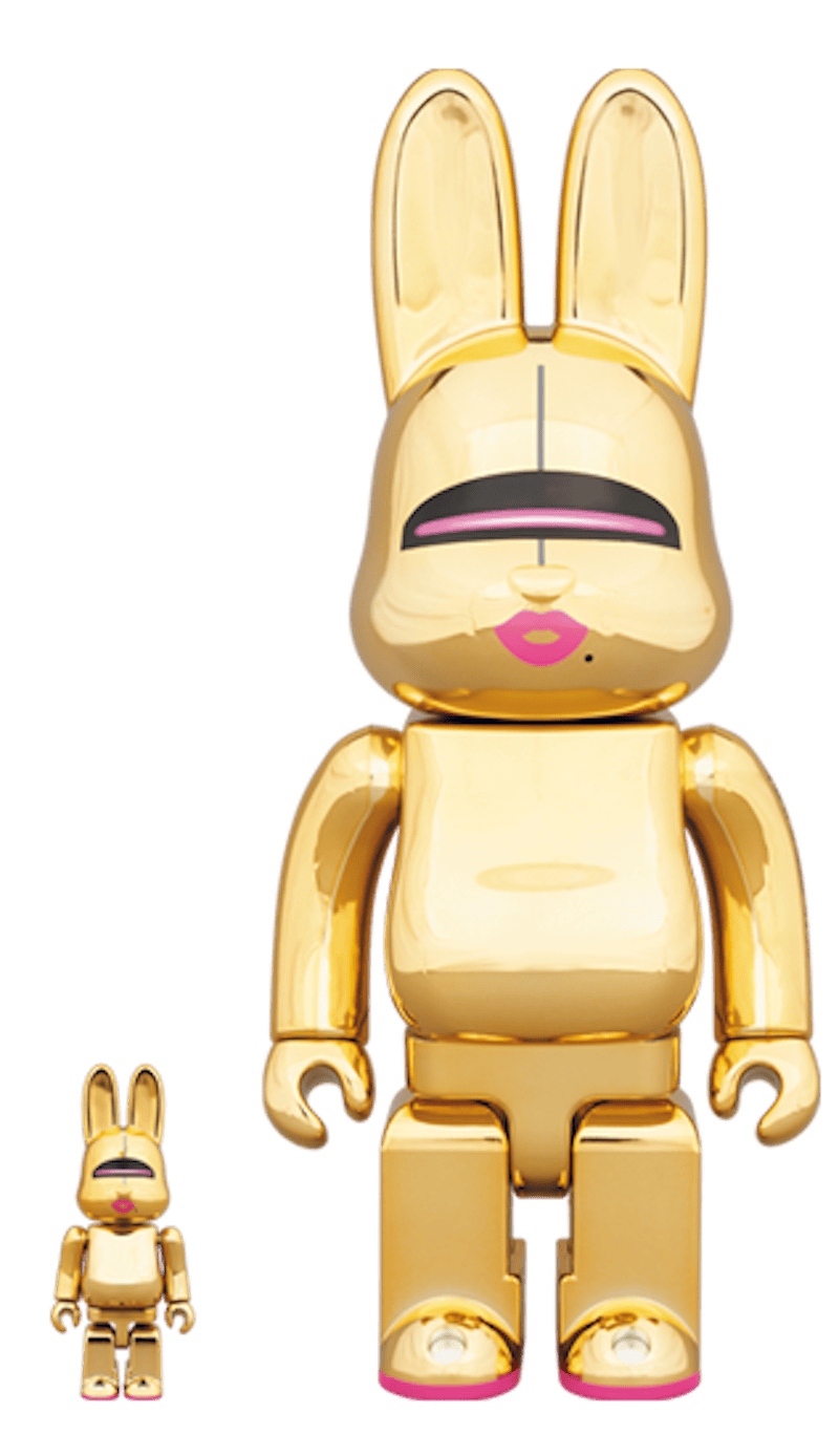 Bearbrick Rabbrick Hajime Sorayama Sexy Robot 100% & 400% Set Gold