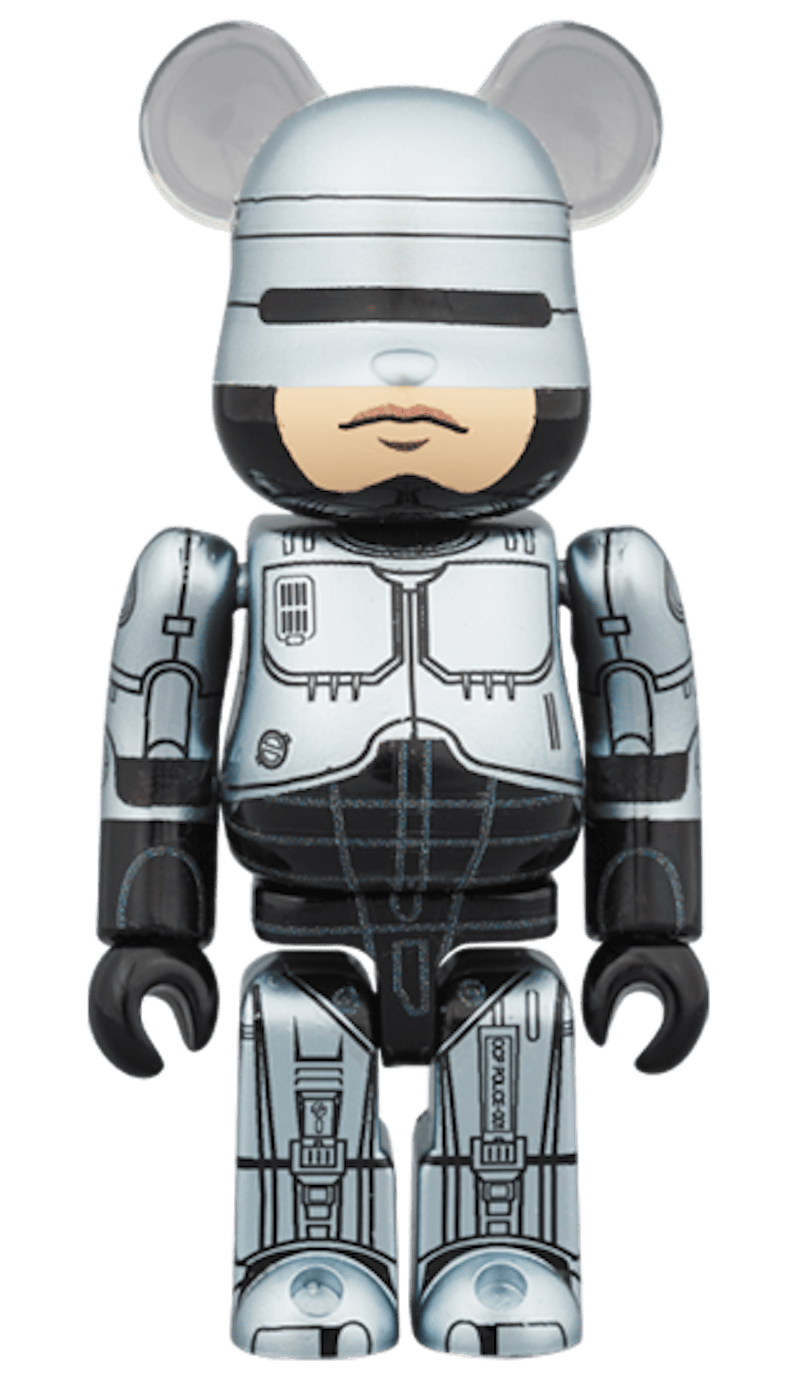 Bearbrick Robocop 100% & 400% Set Silver