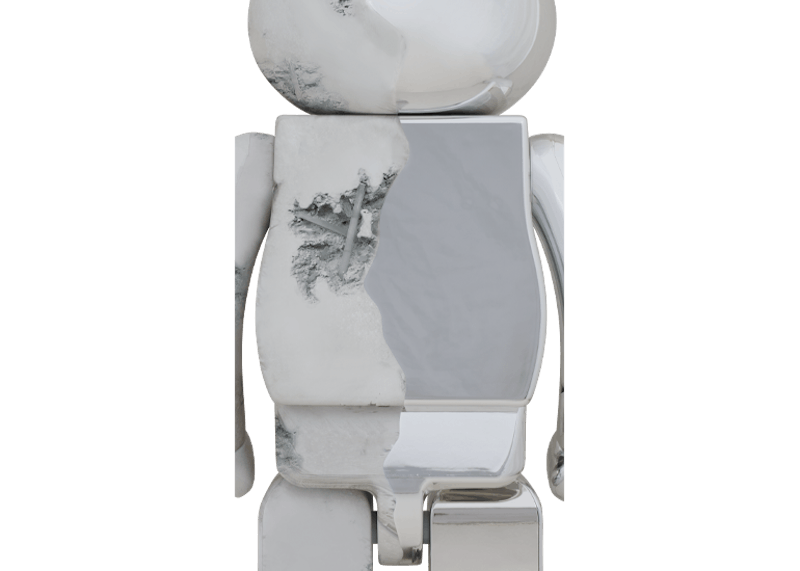 Bearbrick SORAYAMA x Daniel Arsham 1000% Silver