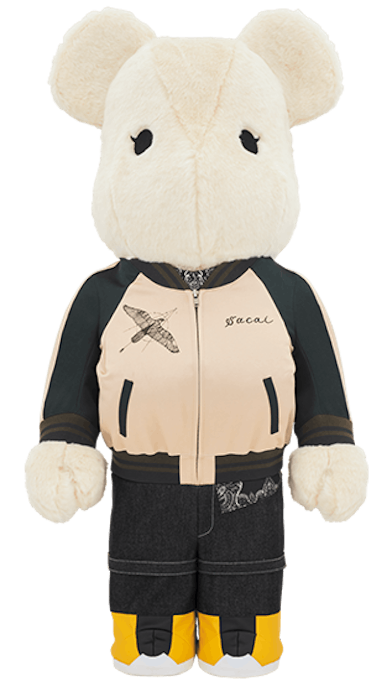 Bearbrick Sacai Medicom Toy Plus Exclusive 1000% Multi