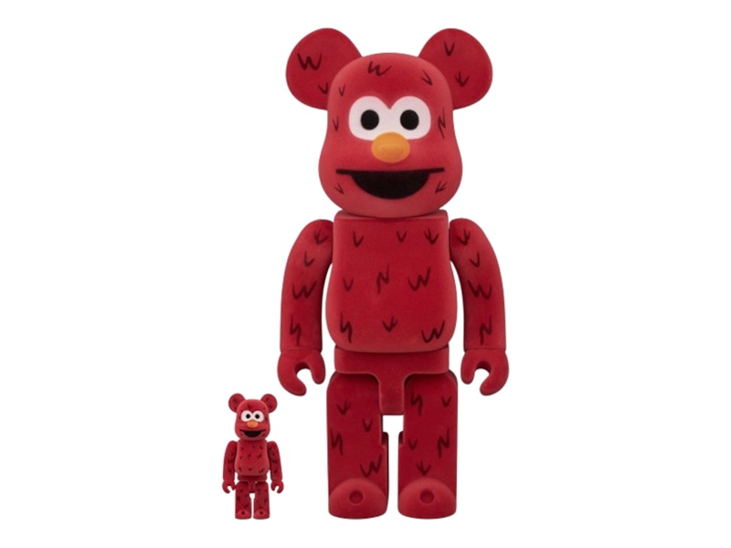 Bearbrick Sesame Street Elmo Flocky 100% & 400% Set
