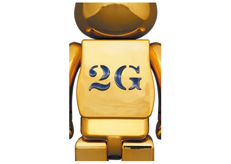 Bearbrick Sorayama x 2G 100% & 400% Set Gold Ver.