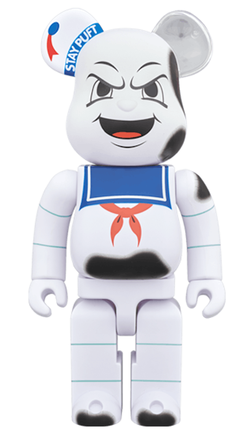 Bearbrick Stay Puft Marshmallow Man Anger Face 400% White
