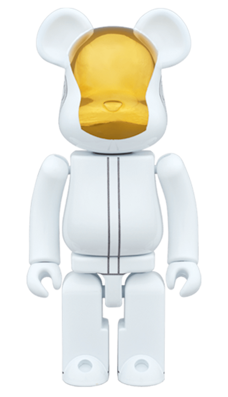 Bearbrick Superalloy Daft Punk (White Suits Ver.) 2 Pack 200% White/Gold