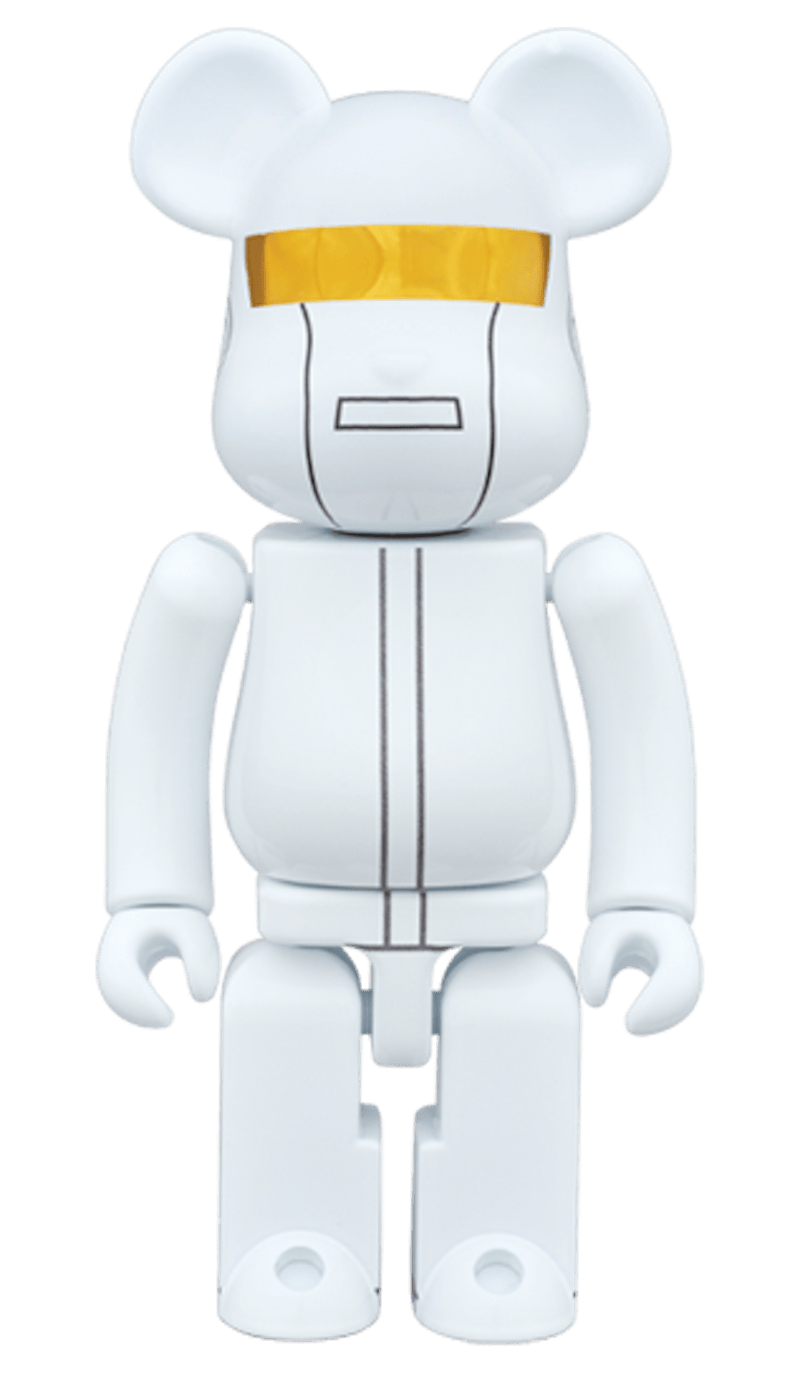 Bearbrick Superalloy Daft Punk (White Suits Ver.) 2 Pack 200% White/Gold