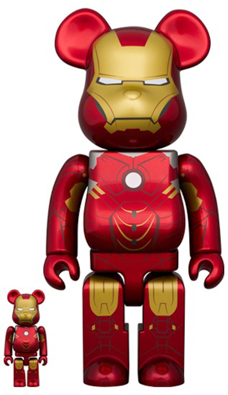 Bearbrick The Infinity Saga Iron Man Mark IV 100% & 400% Set