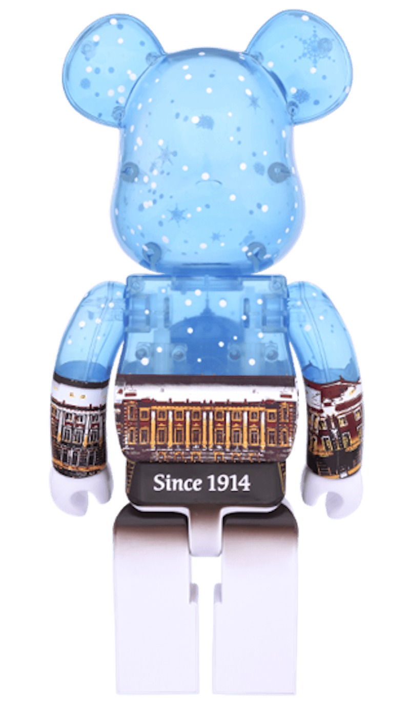 Bearbrick Tokyo Station Marunouchi Station Building Model Snow Ver. 400% Blue
