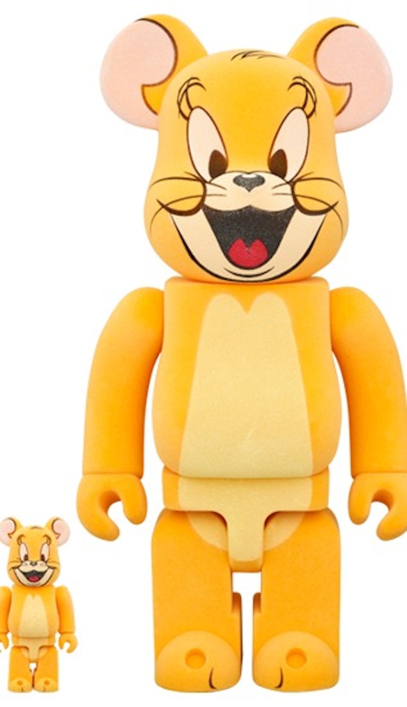 Bearbrick Tom and Jerry: Jerry (Flocked Version) 100% & 400% Set