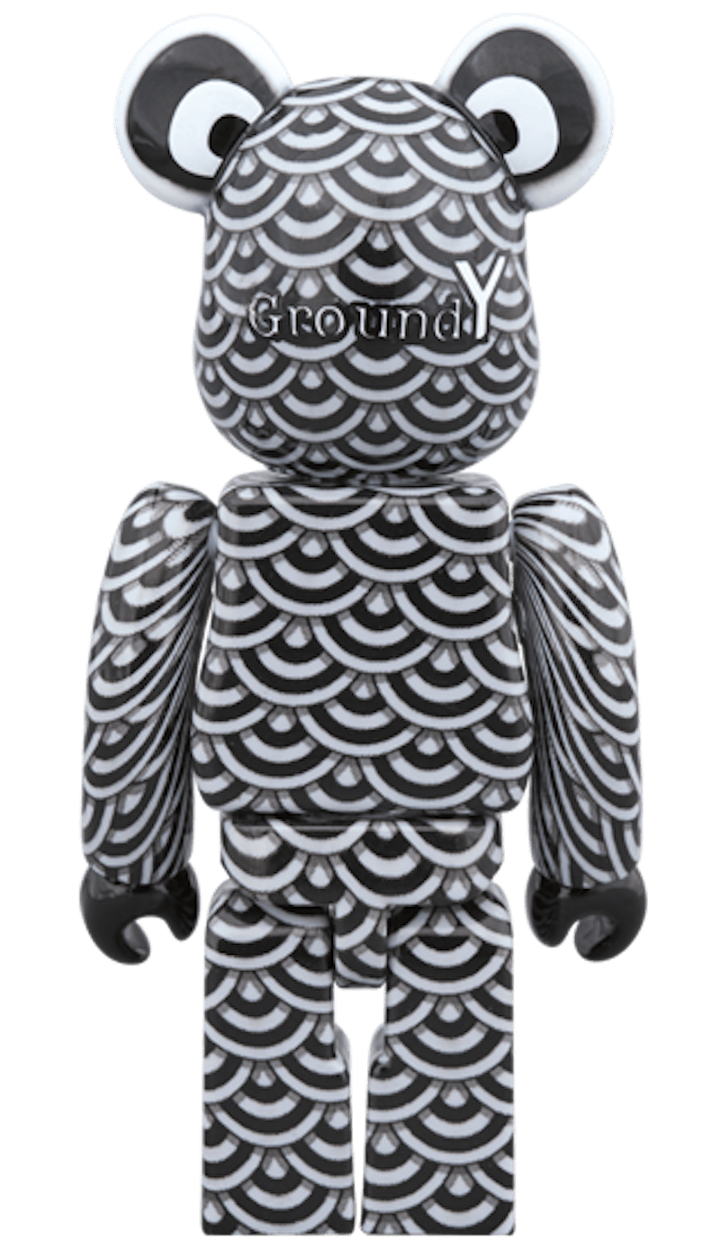 Bearbrick Yasuhito Sasada x Ground Y 100% & 400% Set Black/White