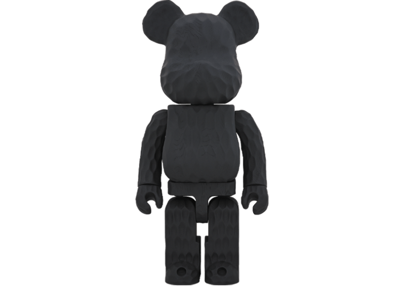 Bearbrick Fragment x Karimoku Carved Wooden 1000% Black