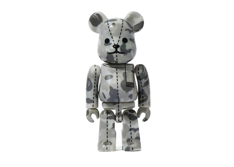 Bearbrick x A Bathing Ape 28th Anniversary Camo #2 100% Grey